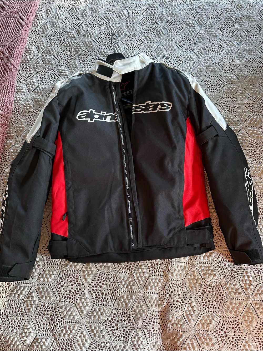 Women’s Alpinestars Motorcycle Riding Jacket – Black/Red/White
